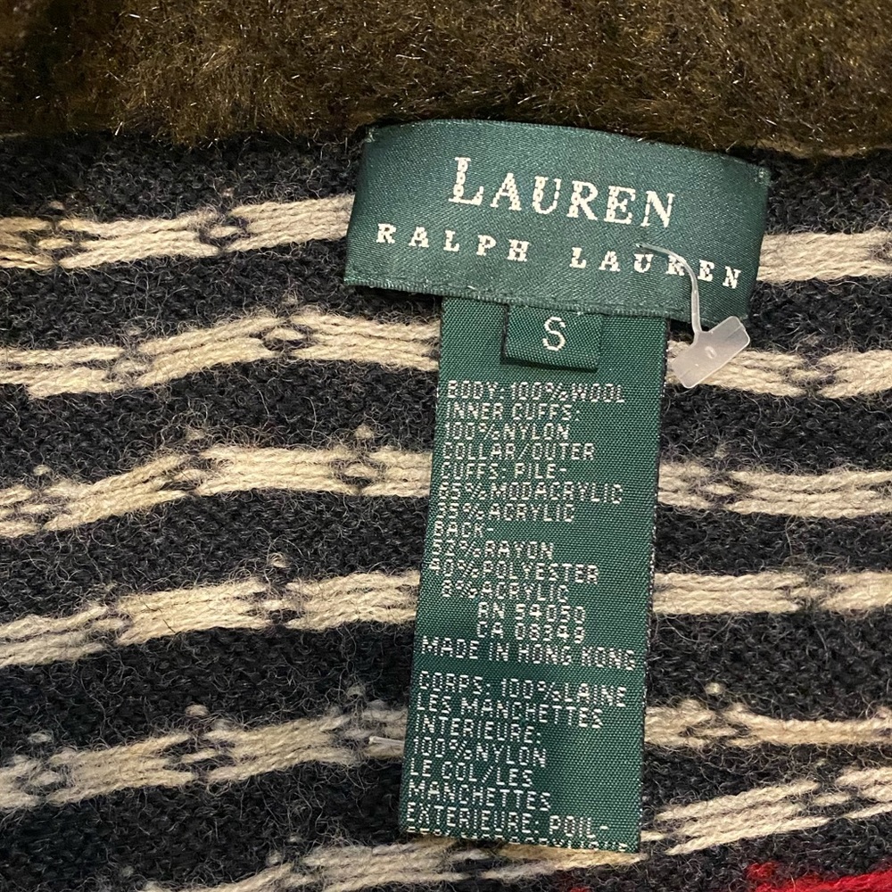 Women’s Ralph Lauren Blue Pure Wool ZIP Sweater S - Picture 4 of 8